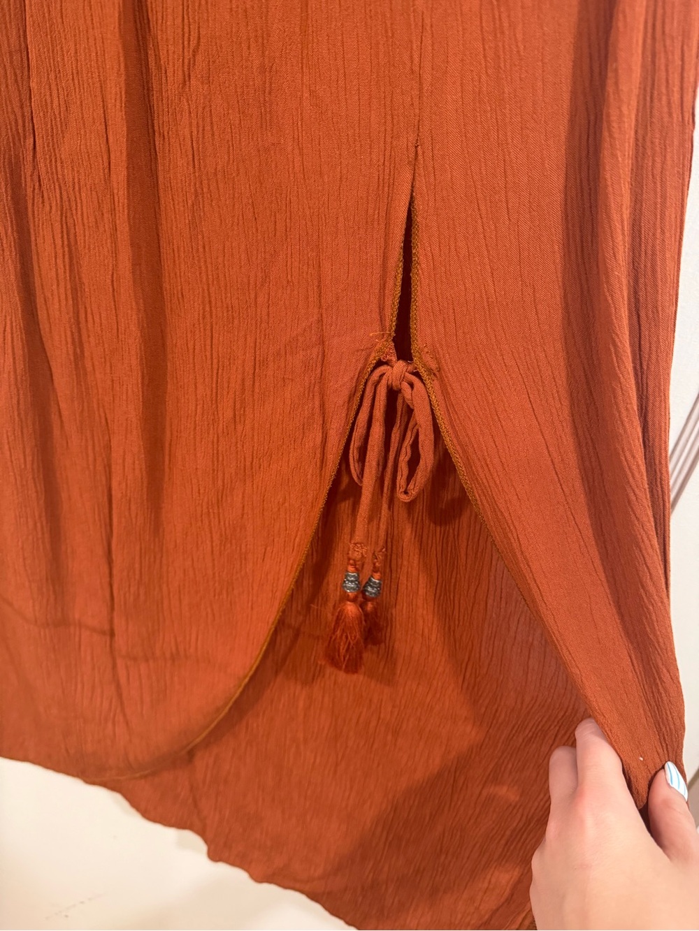 BECCA Strapless Maxi Coverup in Rust Orange - Picture 2 of 7